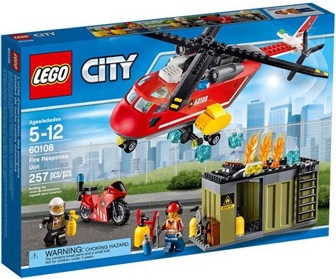 Zestaw LEGO City Helikopter Strażacki 60108 w akcji