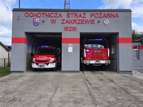 Zdjęcie historycznej remizy OSP Zakrzewo lub archiwalnych dokumentów budowy