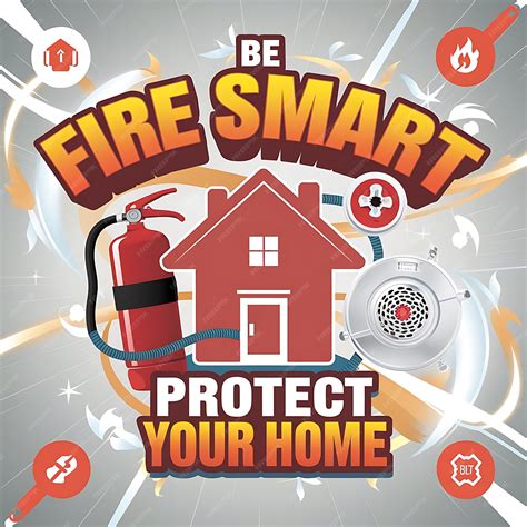 Graphic of a fire prevention poster for youth