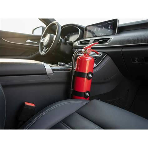 Image showing the proper placement of a car extinguisher in a vehicle cabin