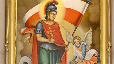 ilustracja przedstawiająca św. Floriana, patrona strażaków