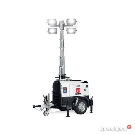 Maszt oświetleniowy z najaśnicami LED na dachu zabudowy