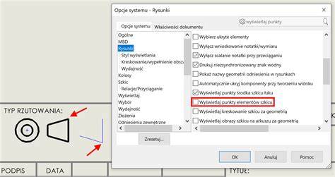 Ilustracja pokazująca technikę rzutowania linii skośnych za pomocą płaszczyzn pomocniczych