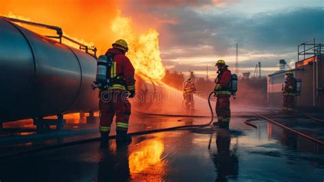 Thematic photo of OSP firefighters during training or action, emphasizing teamwork and safety equipment.