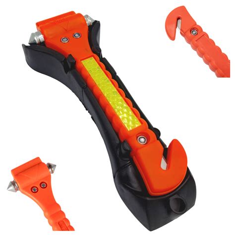 Ilustracja przedstawiająca ratownika używającego noża ratowniczego do przecięcia pasów bezpieczeństwa w samochodzie