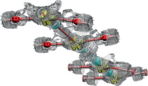 Diagram of Tatra's unique chassis design with central tube and swing half-axles
