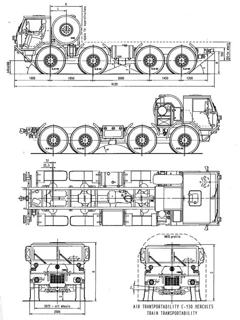 Technical drawing or schematic of the Tatra T815-7 Force chassis
