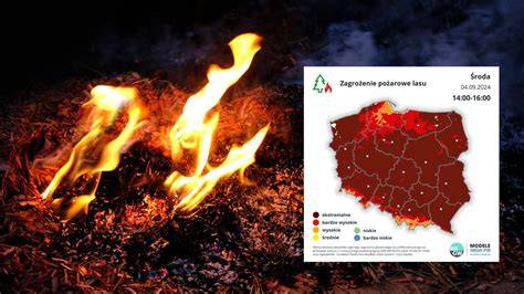 Mapa obszaru pożaru w Kuźni Raciborskiej oraz zasięg zniszczonych terenów leśnych