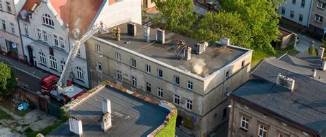pożar kamienicy przy ul. Straconki w Bielsku-Białej