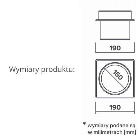 Tabela techniczna z parametrami nasady kominowej fi 180