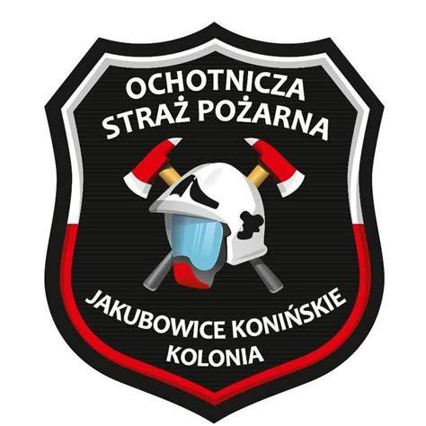 Członkowie OSP Jakubowice Konińskie Kolonia podczas uroczystości lub akcji społecznej