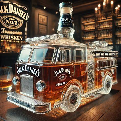 Thematic photo of a fire truck bottle with alcohol
