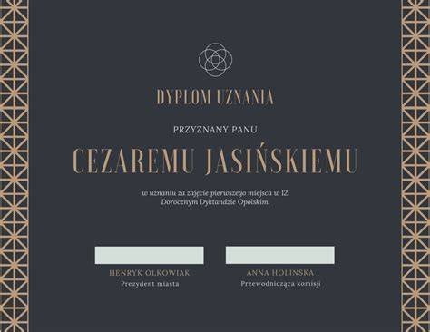 Galeria szablonów dyplomów i certyfikatów w Canva