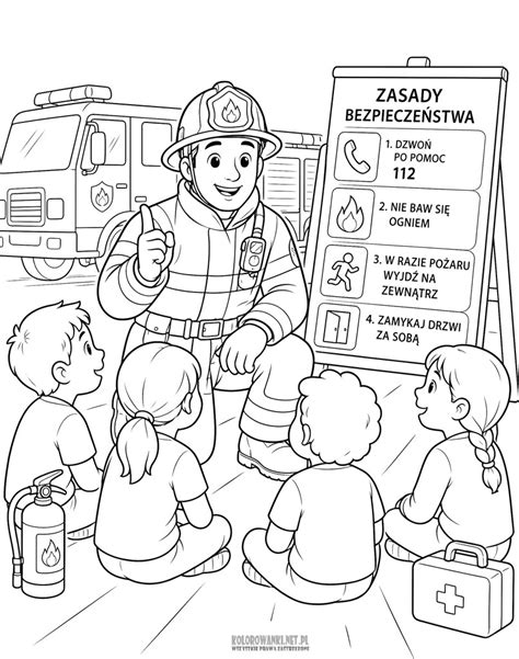 Infografika przedstawiająca zasady bezpieczeństwa pożarowego dla dzieci