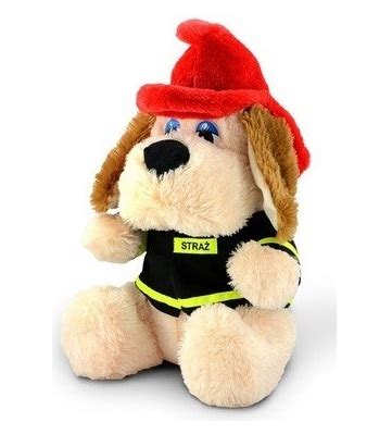 Maskotka Pies Daniel (43 cm) dla pasjonatów pożarnictwa