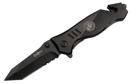 Nóż ratowniczy BSH ADVENTURE - nóż z blokadą ostrza, do cięcia pasów i wybijania szyb