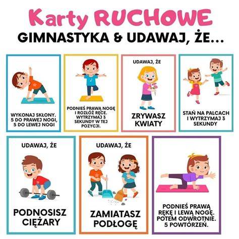 Zdjęcie przedstawiające grupę dzieci wykonujących ćwiczenia ruchowe inspirowane pracą strażaka: udawanie gaszenia pożaru, wspinanie się.