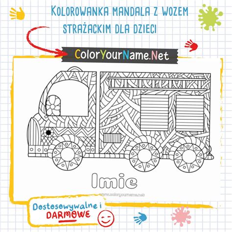 Zestawienie kart pracy, kolorowanek i dekoracji ściennych z motywem strażackim dla dzieci