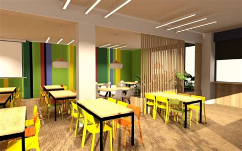 wizualizacja nowoczesnej świetlicy wiejskiej po remoncie