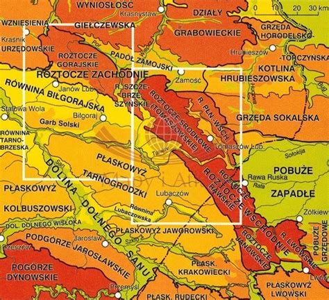Map of Puszcza Solska forest fire affected area
