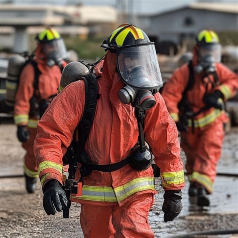 Photo of firefighters performing disinfection using specialized equipment