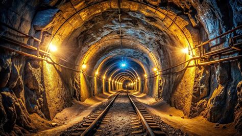 Thematic photo of mining infrastructure underground