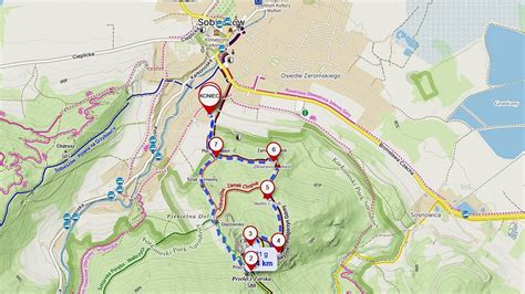 Mapa szlaków prowadzących do Zamku Chojnik