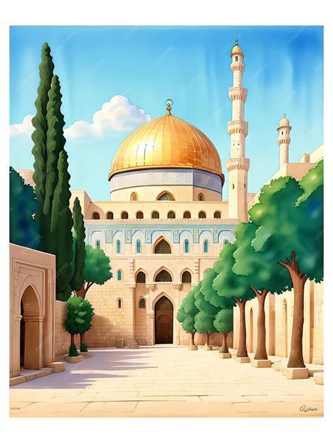 Historical illustration of the Al-Aqsa Mosque