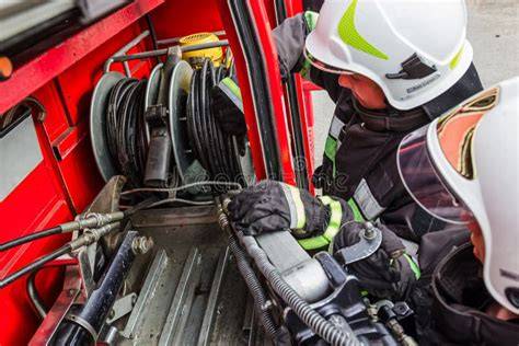 Thematic photo of a firefighter from OSP in action