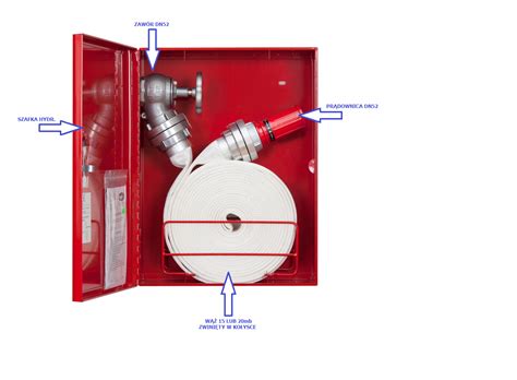 fotografia hydrantu wewnętrznego DN52 w kolorze czerwonym