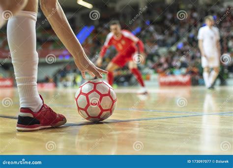 Foto of young firefighters during futsal match
