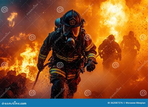 Thematic photo of firefighters in action in an urban environment