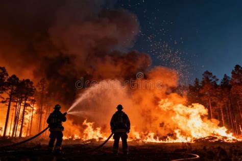 Thematic photo of firefighters battling a large industrial fire at night, with smoke and flames visible.