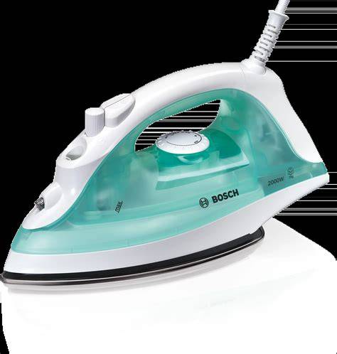 Thematic photo of the Bosch TDA 703021A steam iron in action