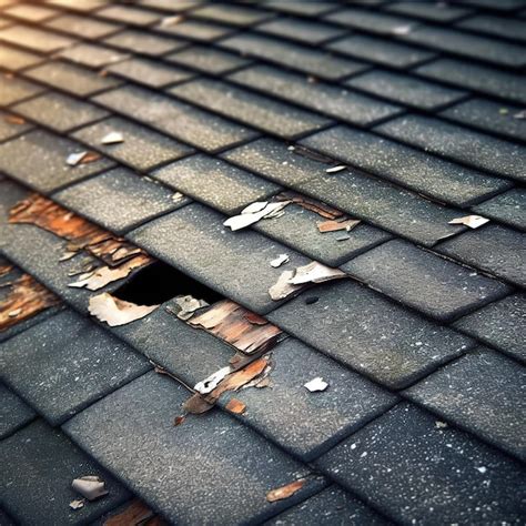 Zdjęcie przedstawiające uszkodzone pokrycie dachowe jako źródło przecieków