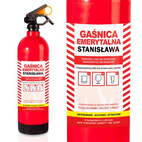 zdjęcie personalizowanej gaśnicy-opakowania na alkohol