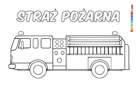 Dziecko kolorujące wóz strażacki z rodzicem lub nauczycielem, z widocznymi narzędziami do kolorowania