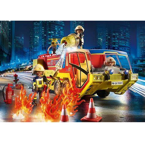 Tematyczne zdjęcie przedstawiające akcję ratunkową straży pożarnej Playmobil City Action