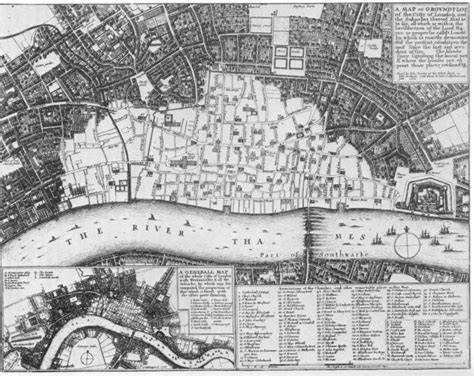 Mapa Londynu z XVII wieku