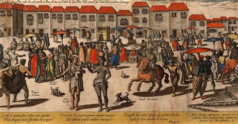 Ilustracja historyczna przedstawiająca strażaków obsługujących konną sikawkę ręczną w XIX wieku