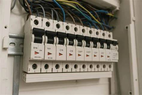 Zdjęcie przedstawiające miejsce awarii elektrycznej w rozdzielni świątyni