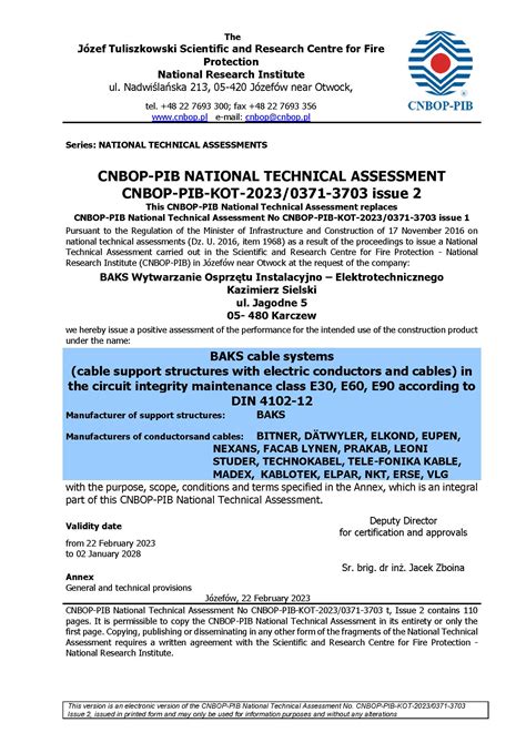 Infographic showing the logos of PZH and CNBOP-PIB, symbolizing certification