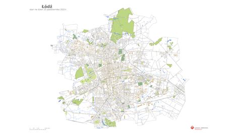 Mapa Łodzi z zaznaczonymi miejscami pożarów samochodów
