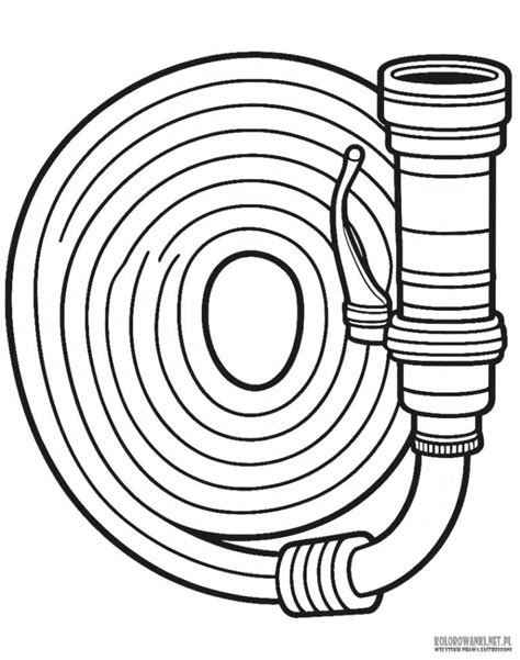 Grafika przedstawiająca różne symbole związane z remizą strażacką (wóz strażacki, wąż, hełm)