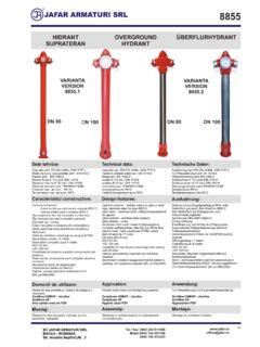 Zdjęcie hydrantu nadziemnego Jafar model 8855