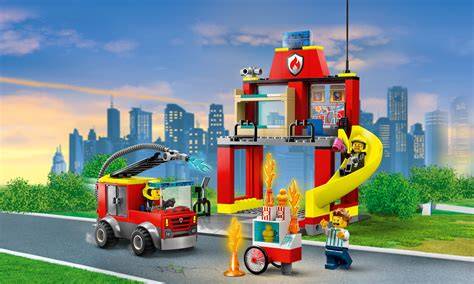 Thematyczne zdjęcie strażaków LEGO City w akcji