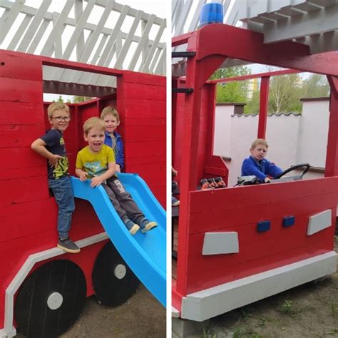 miniaturka prawdziwego wozu strażackiego dla dziecka