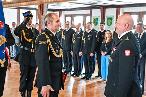 Uroczystość powołania bryg. Wojciecha Chudoby na stanowisko Komendanta Miejskiego PSP w Chełmie.