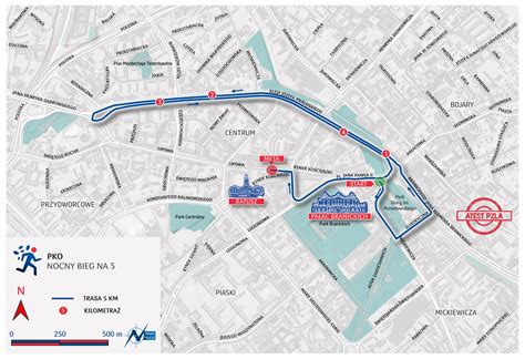 Mapa atestowanej trasy Chojnickich Biegów Strażackich