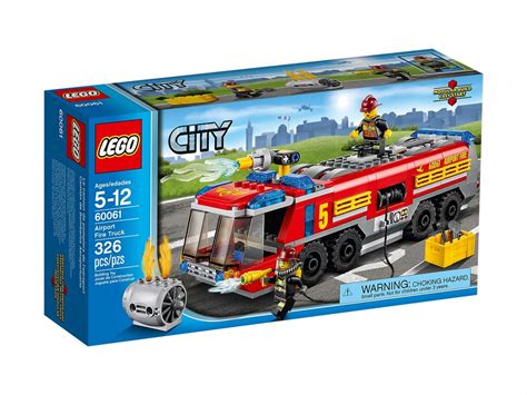 Zestaw LEGO City 7239 przedstawiający wóz strażacki z figurką i akcesoriami